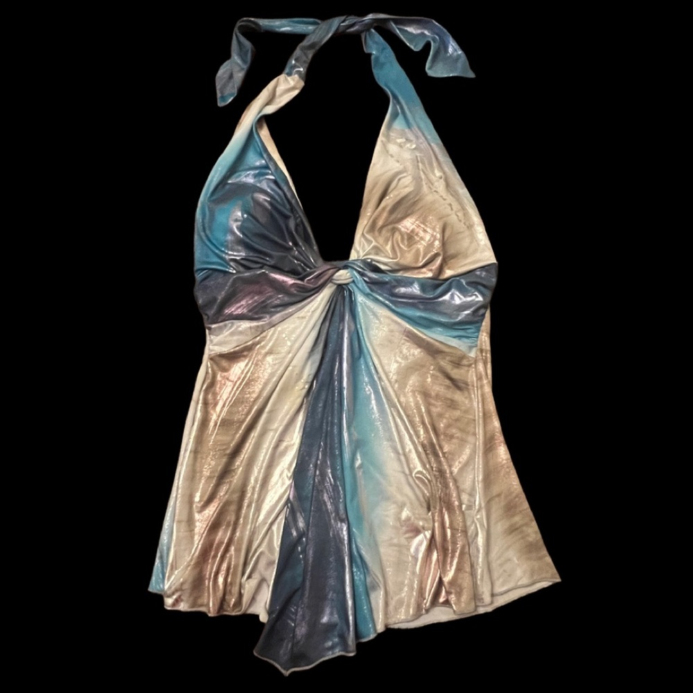 Vintage Metallic Halter Top
